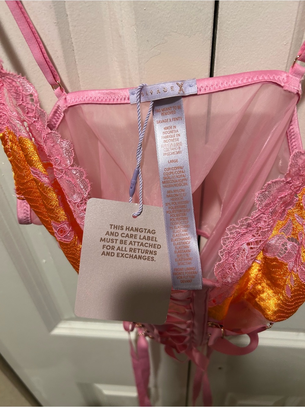NWT Savage x Fenty Laced Up Strappy Cami , Large - Picture 7 of 10